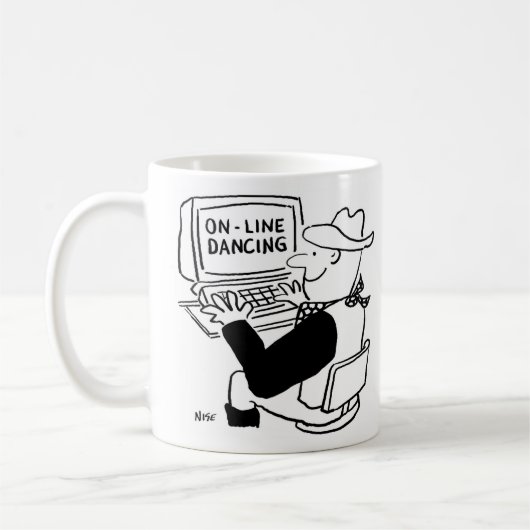 Country & Western Line Tanz Cartoon Kaffeetasse (Links)