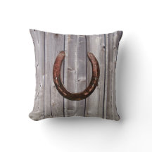 Country Western Lucky Horseshoe Rustikales Holzkis