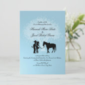 Country Western Mairytale Einladung (Stehend Vorderseite)