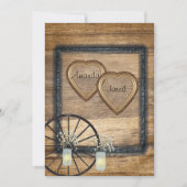 Country Western, Mason Jars, Einladung zur Hochzei (Vorderseite)