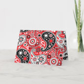 Country Western Paisley Happy Birthday Karte (Rückseite)