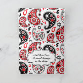 Country Western Paisley Happy Birthday Karte (Innenseite)