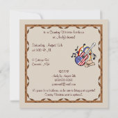 Country Western Party mit Gitarre Einladung (Rückseite)