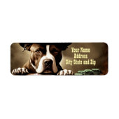 Country Western Pitbull Gambling Return Address (Vorne)