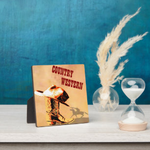Country Western Plaque Fotoplatte