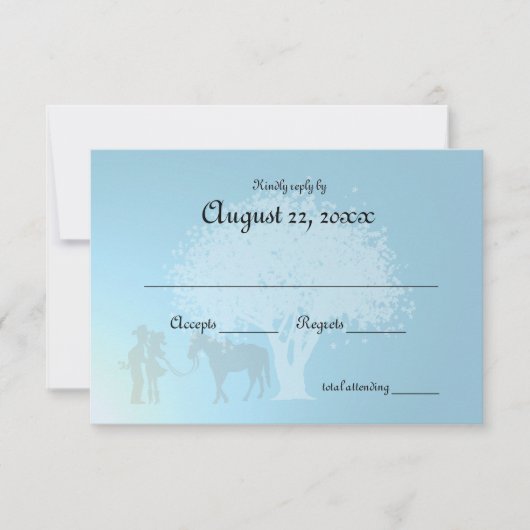 Country Western - Reaktion auf Märchen RSVP Karte (Vorderseite)