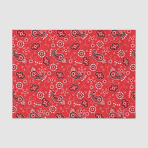 Country Western Red Paisley Wedding Seidenpapier