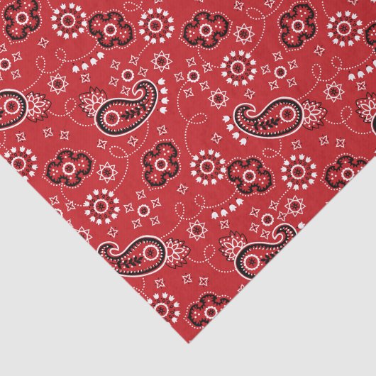 Country Western Red Paisley Wedding Seidenpapier (Ausschnitt)
