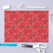 Country Western Red Paisley Wedding Seidenpapier (Handwerk)
