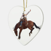 Country Western Reiten Rodeo Cowboy Keramikornament (Links)