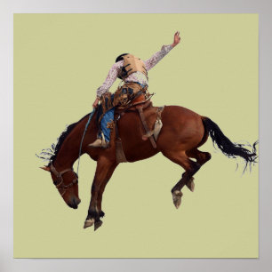 Country Western Reiten Rodeo Cowboy Poster