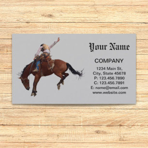 Country Western Reiten Rodeo Cowboy Visitenkarte