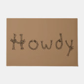 Country Western Rope Farmhouse Howdy Fußmatte (Vorderseite)