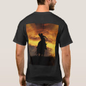 Country Western Roping Cowboy und Pferdeschwang T-Shirt (Rückseite)