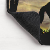 Country Western Roping Cowboy Wüstenlandschaft Mousepad (Ecke)