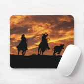 Country Western Roping Cowboys Mousepad (Mit Mouse)