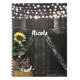 Country Western Rustic Barn Door Journal Notizblock