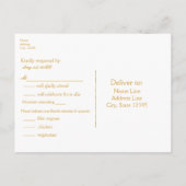 Country Western Rustic Barn Wedding RSVP Card Einladungspostkarte (Rückseite)