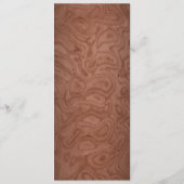 Country Western Rustic Wood Wedding Dinner Menükarte (Rückseite)