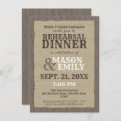 Country Western Rustikale Probe Abendessen Einladung (Vorne/Hinten)