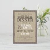 Country Western Rustikale Probe Abendessen Einladung (Stehend Vorderseite)