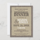 Country Western Rustikale Probe Abendessen Einladung (Vorderseite)