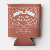 Country Western Rustikale Terracotta auf Monte Car Dosenkühler (Vorderseite)