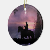 Country Western Rustikaler Cowboy Xmas Ornament (Links)