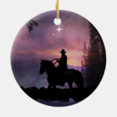 Country Western Rustikaler Cowboy Xmas Ornament (Hinten)