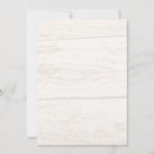 Country Western Save the Date Hochzeitseinladung Einladung (Rückseite)