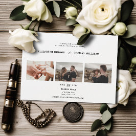 Country Western Schwarz-weiß feierliche Foto Hochz Einladung