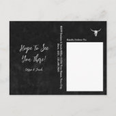 Country Western Schwarz-Weiß-Rodeo-Bullskull Einladungspostkarte (Rückseite)