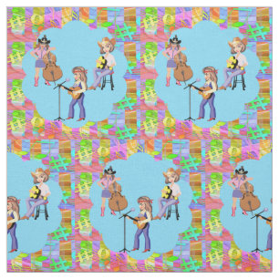 Country Western Singband Cowgirl Stoff