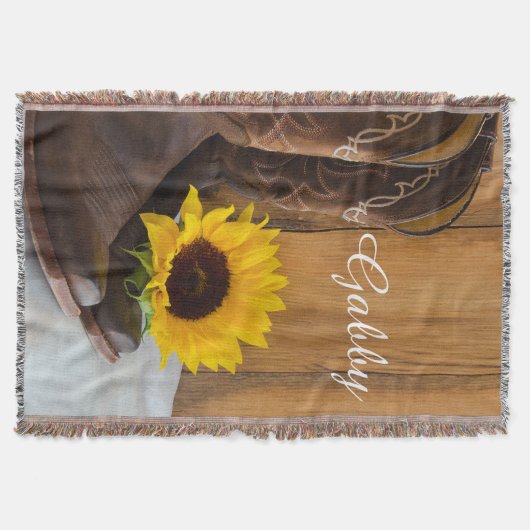 Country Western Sonnenblume Decke (Vorderseite)