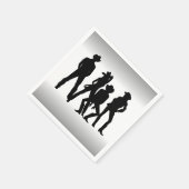 Country Western Spaß Schwarz und Weiß Serviette (Ecke)