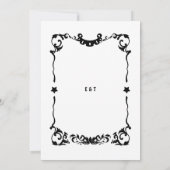 Country Western Stars Schwarz-weiß feierliche Hoch Einladung (Rückseite)