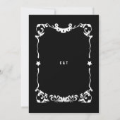 Country Western Stars Schwarz-weiße Feierliche 2 H Einladung (Rückseite)