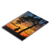 Country Western Steer Roping Cowboy Sunset Notizblock (Linke Seite)