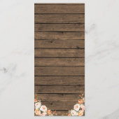 Country Western Stiefel und Bubbly Brautparty Menükarte (Rückseite)