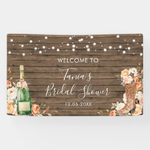 Country Western Stiefel und Bubbly Large Banner