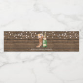 Country Western Stiefel und Bubbly Water Flasche Wasserflaschenetikett (Einzelnes Label)