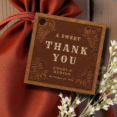 Country Western Tooled Rustic Terracotta Wedding Geschenkanhänger