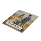 Country Western Wedding Watercolor Fliese (Seite)