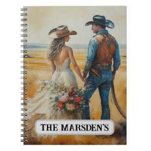 Country Western Wedding Watercolor Notizblock