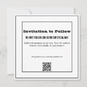 Country Western Wedding White Bandana Save The Date (Rückseite)