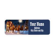 Country Western Weihnachten Cowboy Rücksendeadress