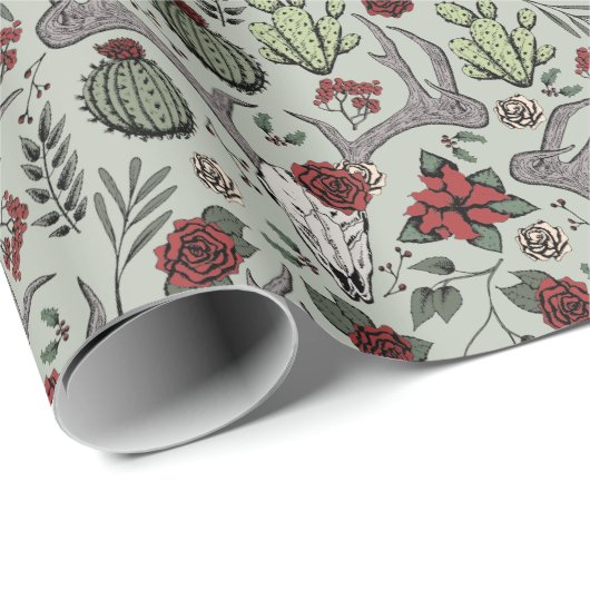 Country Western Weihnachten Geschenkpapier (Rolleneckpunkt)