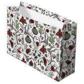 Country Western Weihnachten Große Geschenktüte (Vorderseite Schrägansicht)