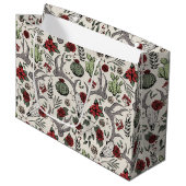 Country Western Weihnachten Große Geschenktüte (Vorderseite Schrägansicht)