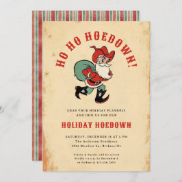 Country Western Weihnachten Weihnachtsfeiertag Einladung